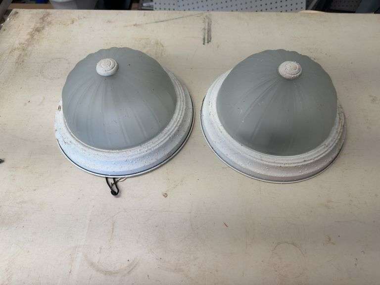 Pair of Dome Ceiling Light Fixtures image