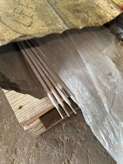 Welding Supplies on Pallet: Welder Wire, Welding Rods, Fluid Can