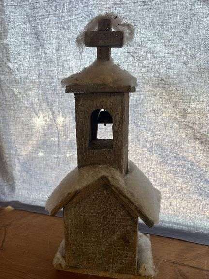 Two Decorative Wooden Church Figurines