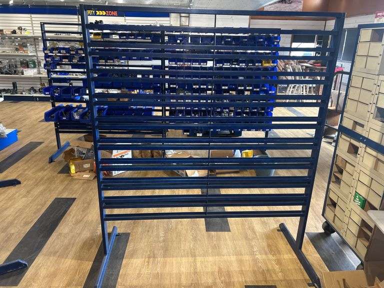 Large Blue Metal Display Rack image