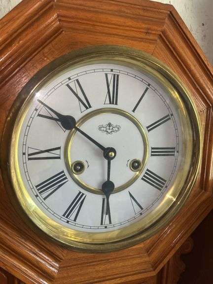 Wood Regulator Wall Clock with Pendulum