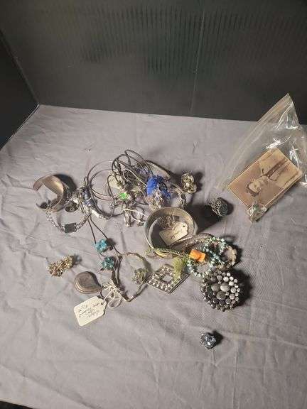 Mixed Jewelry - Silver Tone Bracelets, Necklaces, Rings, Brooch & More! image