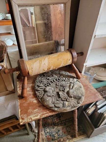 Stool, Welcome Sign & Small Table image