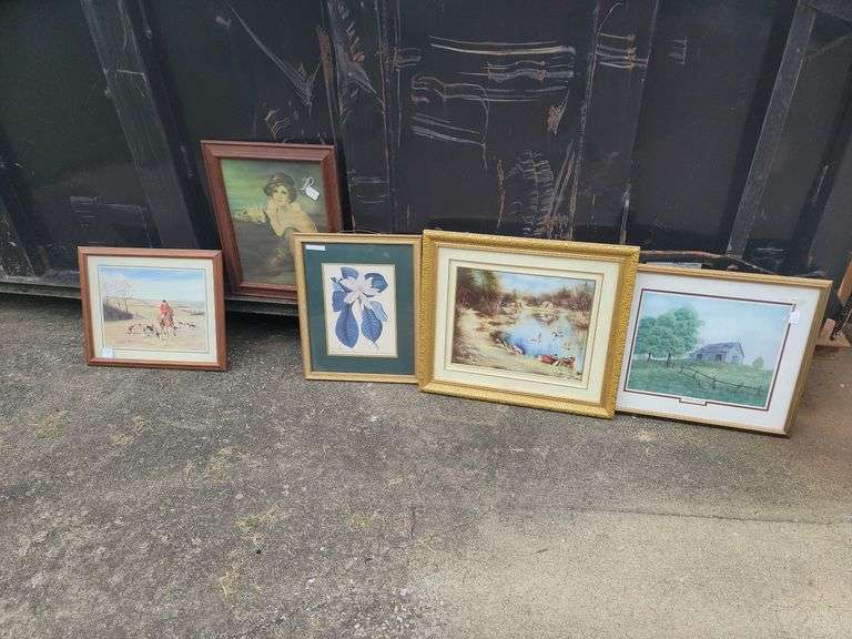 Assorted Framed Art Prints - Set of 5 image