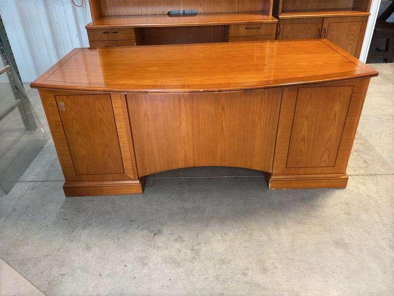 Executive Wood Desk with Hutch Top image