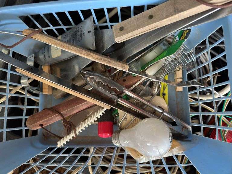 Tote Full of Tools, Electrical Wiring, and More