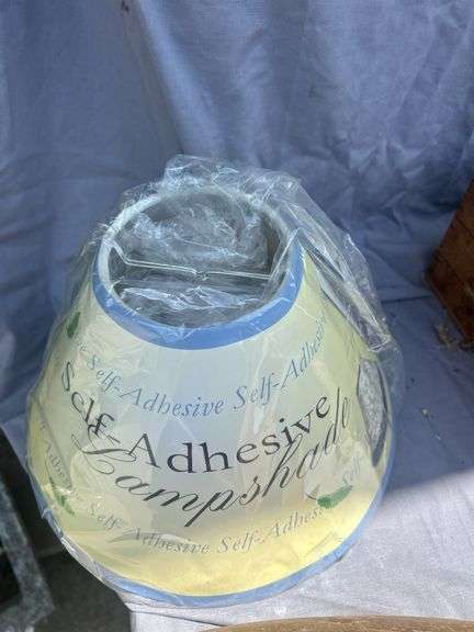 Assorted Collection: Wooden Shoe, Lampshade, and Shoe Shine Kit