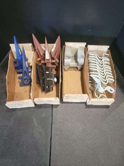 Assorted Electrical Pole Line Hardware in Boxes image