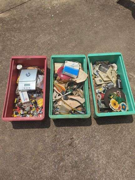 Mixed Lot of Electrical and Mechanical Components in Bins image