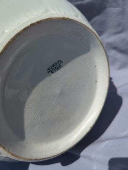 Admiral V.P. Co. White Ironstone Bowl