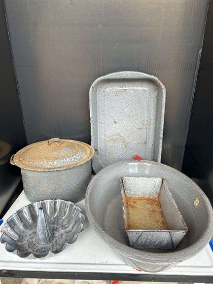 Collection of Graniteware Baking Dishes image