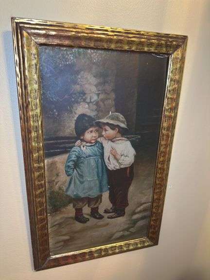 Framed Painting of Two Children image