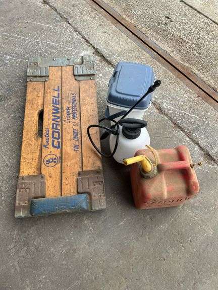 Cornwell Creeper, Gas Can, and Sprayer