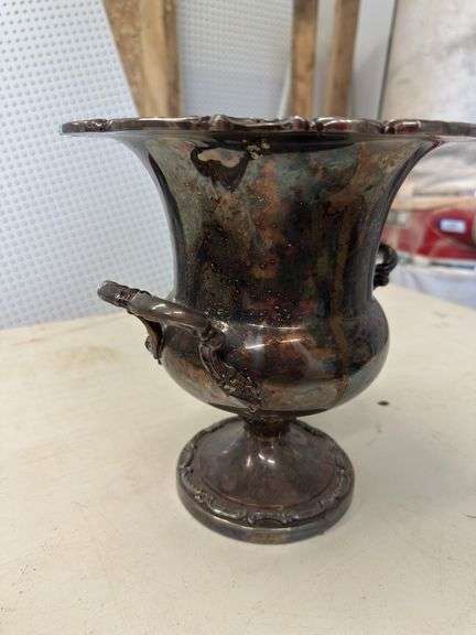 Silver Plated Two Handled Urn