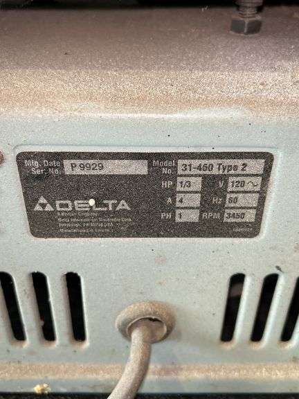 Delta 4" Belt/6" Disc Sander, Model 31-460 Type 2