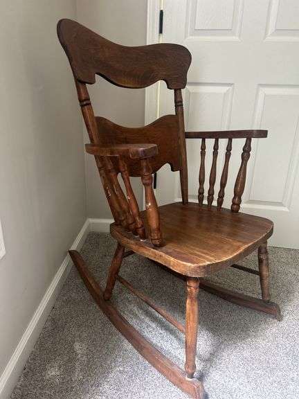 Vintage-Style Wooden Rocking Chair image