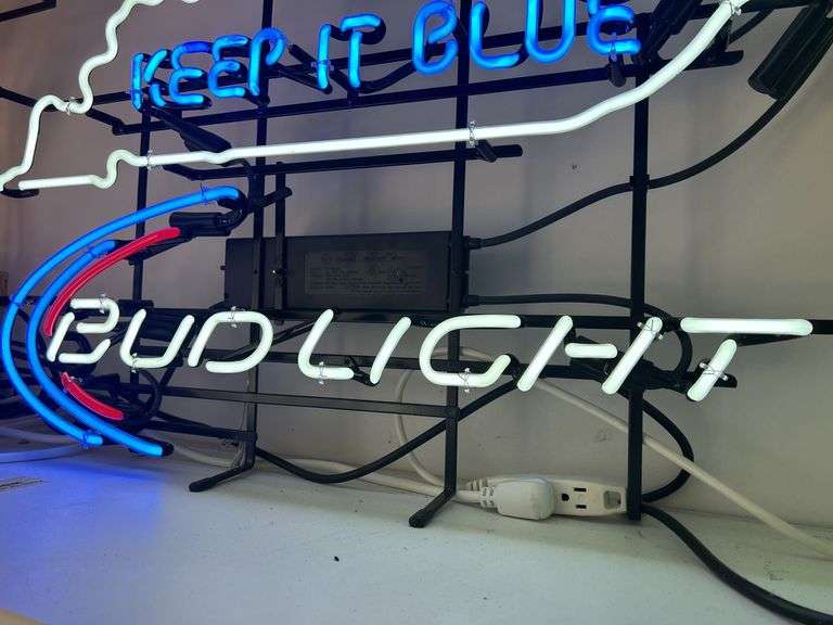 Bud Light Keep It Blue Neon Bar Sign