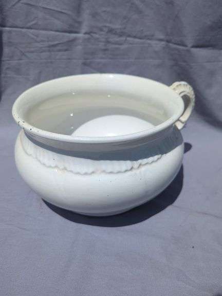 Admiral V.P. Co. White Ironstone Bowl image