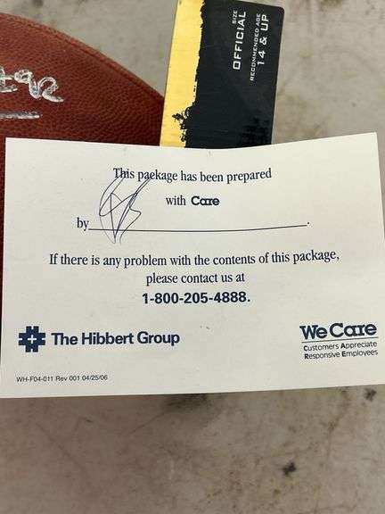 Sean Rogers Detroit Lions Signed NFL Football
