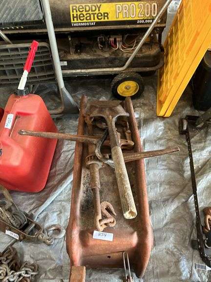 Assorted Tools and Metal Slide