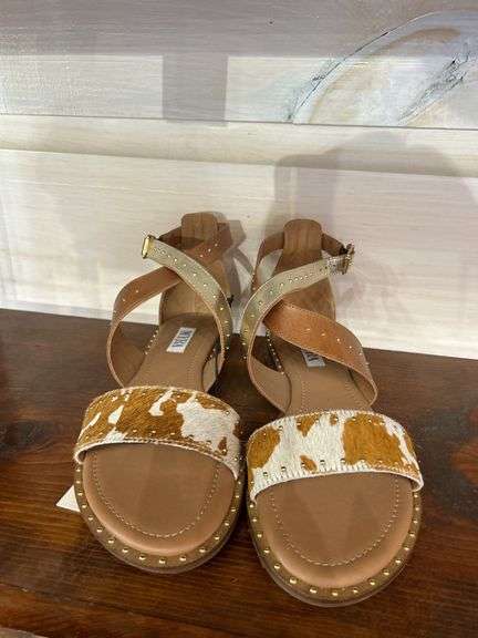 Myra Leather Cowhide Accent Sandals