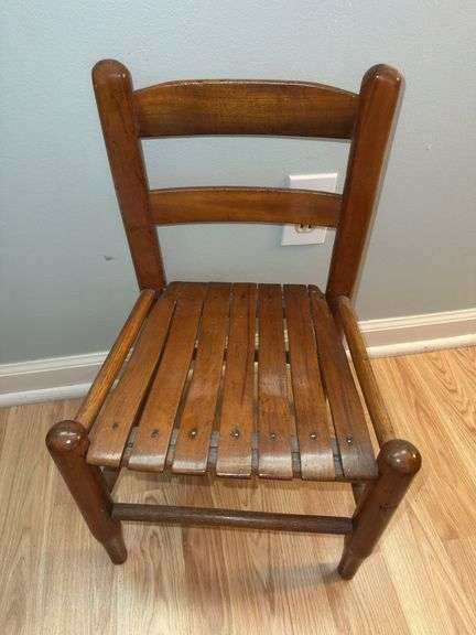 Small Wooden Chair with Ball Detail image