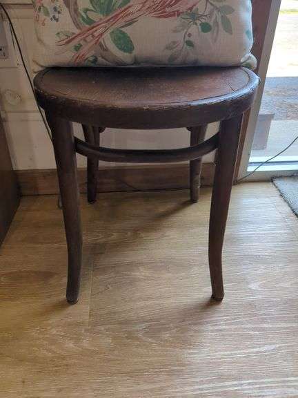 Bentwood Chair with Bird Pillow