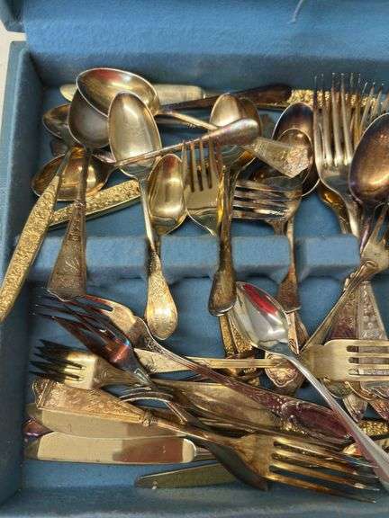 Silverplate Flatware Set with Case