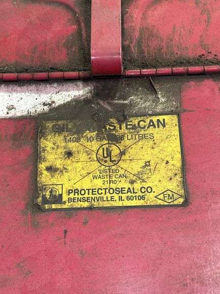 Protectoseal Oily Waste Can - 10 Gallon with Used Rags
