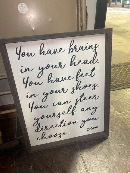 Office Chair, Folding Chair, Dr. Seuss Sign, and Fan Bundle