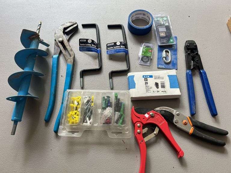 Tools and Hardware - Cyledo Auger, Pliers, Ladder Hooks, Cutters image