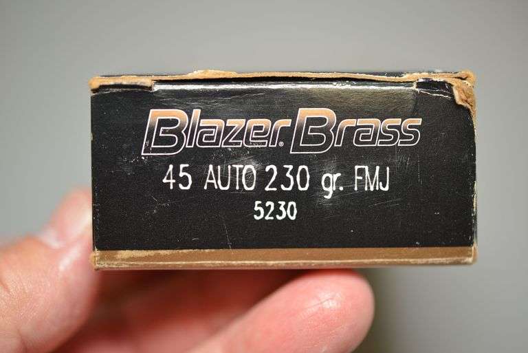 Partial Box (43) Of CCI Blazer Brass Ammo In .45 ACP Caliber,