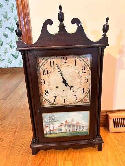 Gilbert Mantle Clock with Mount Vernon Scene image