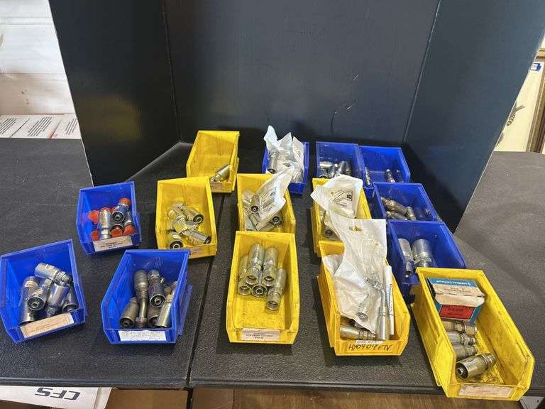 Lot of Hydraulic Fittings in Bins image