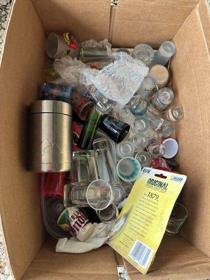 Box of Various Shot Glasses image