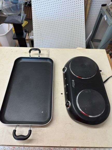 GE Double Burner Hot Plate & Griddle Pan image