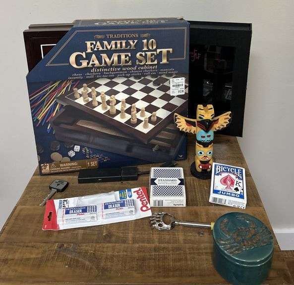 Traditions Family 10 Game Set, Playing Cards, and Assorted Items image
