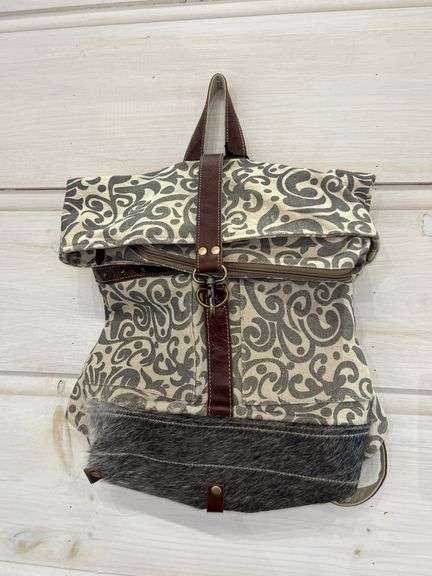 Myra Bag Canvas and Hair Hide Backpack image