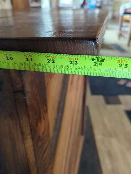 HANDCRAFTED WOODEN BAR OR COUNTER ON CASTERS