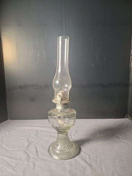 Clear Glass Oil Lamp with Chimney image