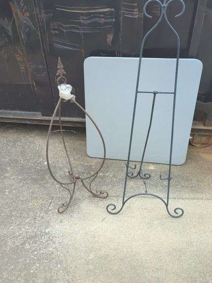 Metal Easel Pair - One Tall, One Short image