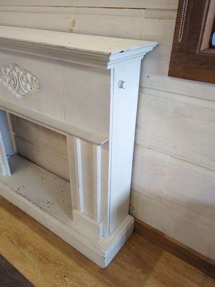 White Decorative Fireplace Mantel