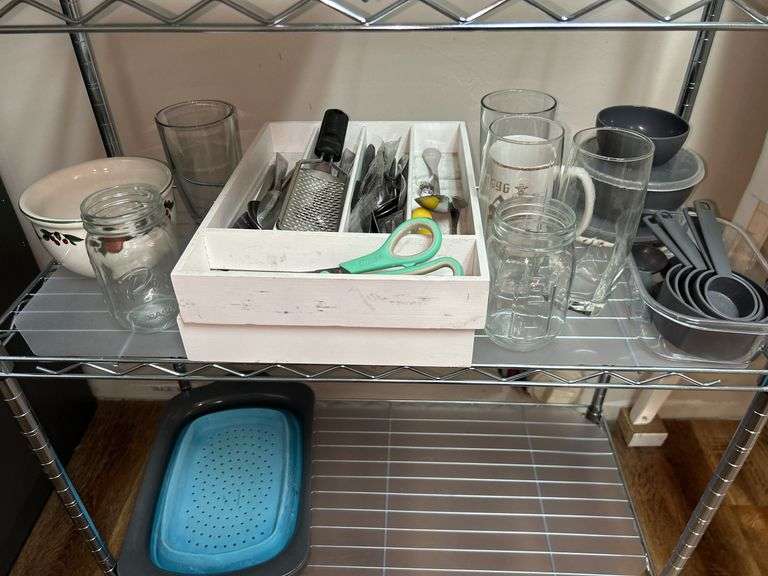 Assorted Kitchenware Collection: Utensils, Jars, Bowls, and More image