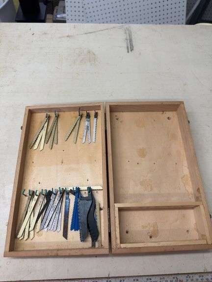 Wooden Box with Assorted Swiss Made Saw Blades image