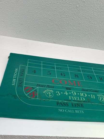 Harrah's Reno and Lake Tahoe Craps Table Game Board