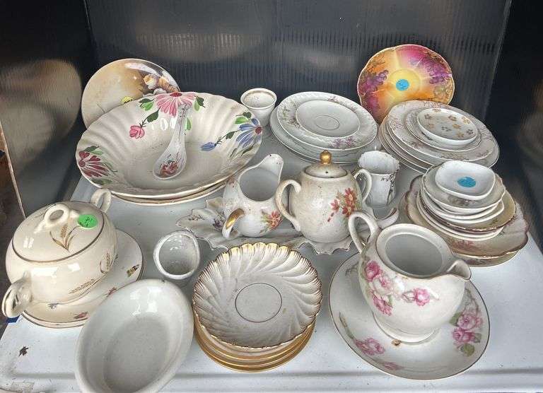 Mixed Collection of Decorative China Dishes and Serving Pieces image