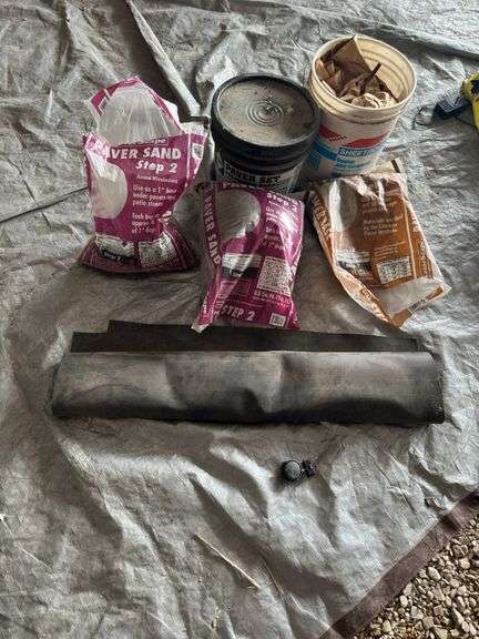 Paver Sand, Base Materials, Rubber Sheet, and Hardware image