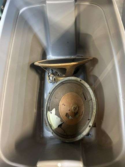 Pair of Old Loud Speakers image