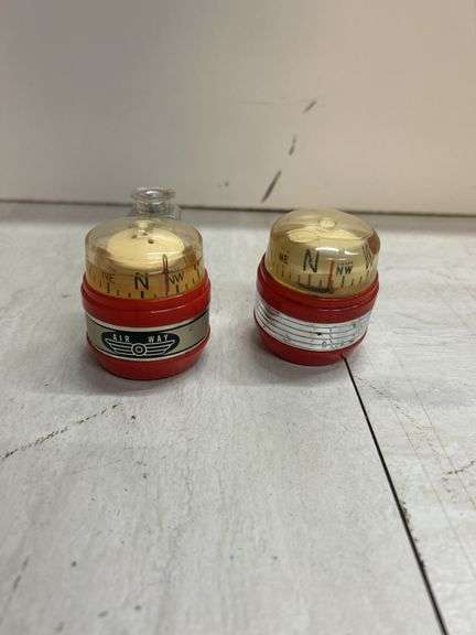 Pair of Airway Compass Mexico City Red Car Compasses image