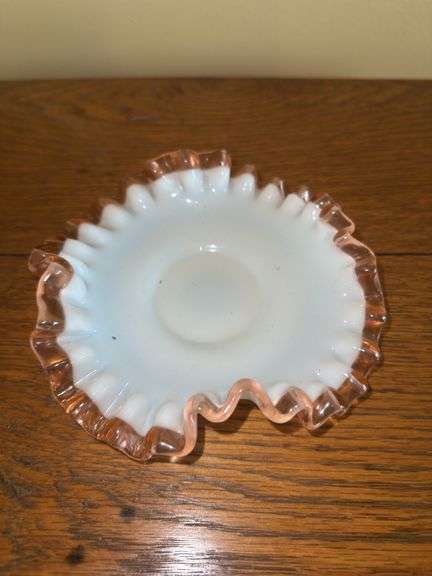 Fenton Rosalene Ruffled Bowl image